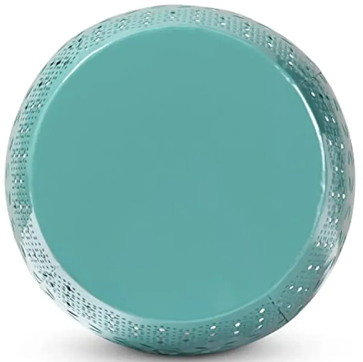 Baxton Studio Lavinia Modern and Contemporary Teal Finished Metal Outdoor Side Table