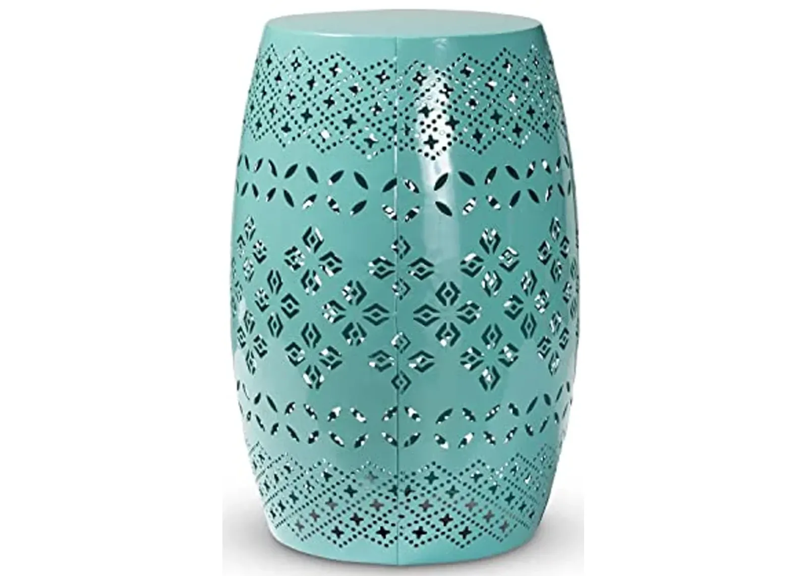 Baxton Studio Lavinia Modern and Contemporary Teal Finished Metal Outdoor Side Table