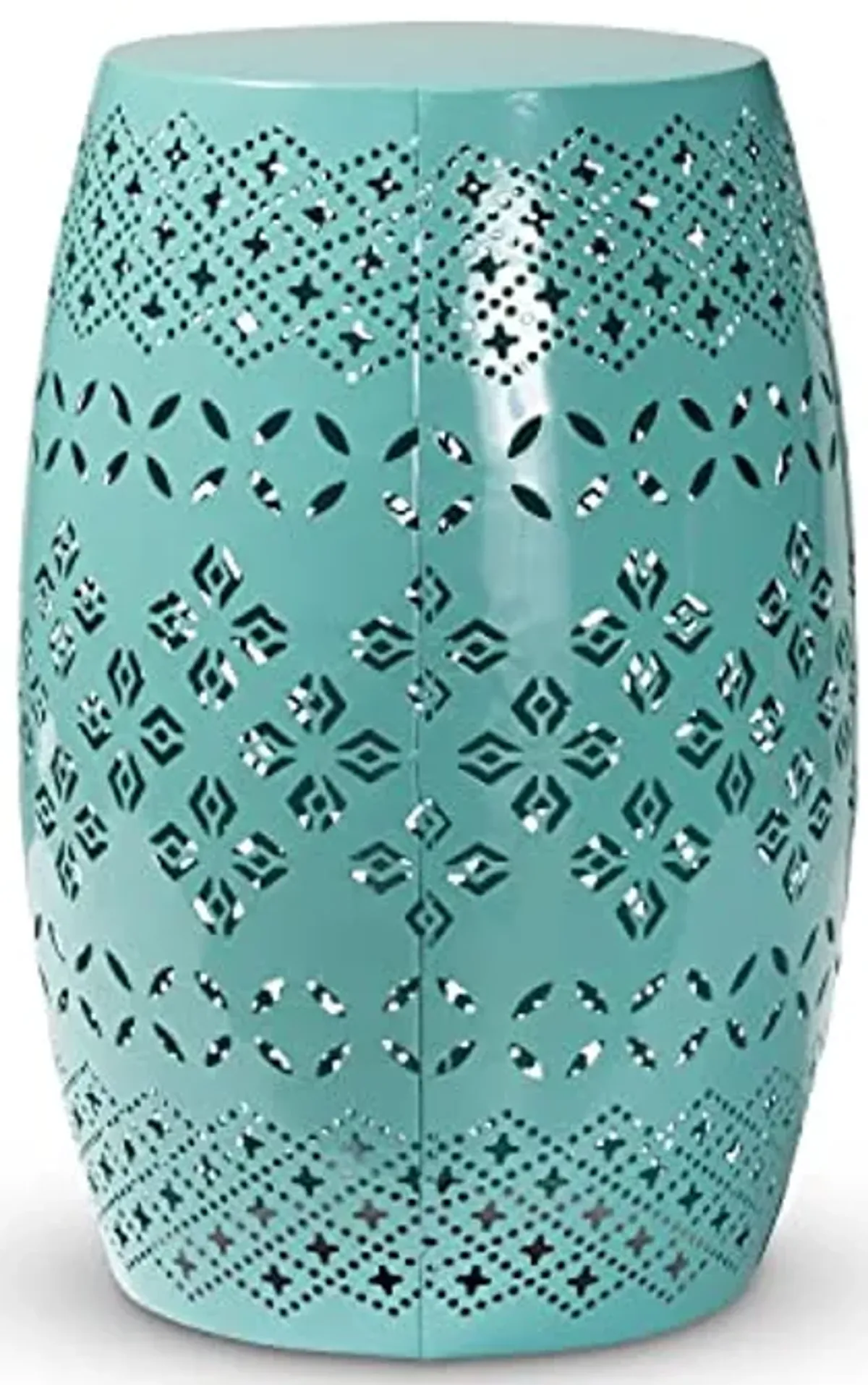 Baxton Studio Lavinia Modern and Contemporary Teal Finished Metal Outdoor Side Table