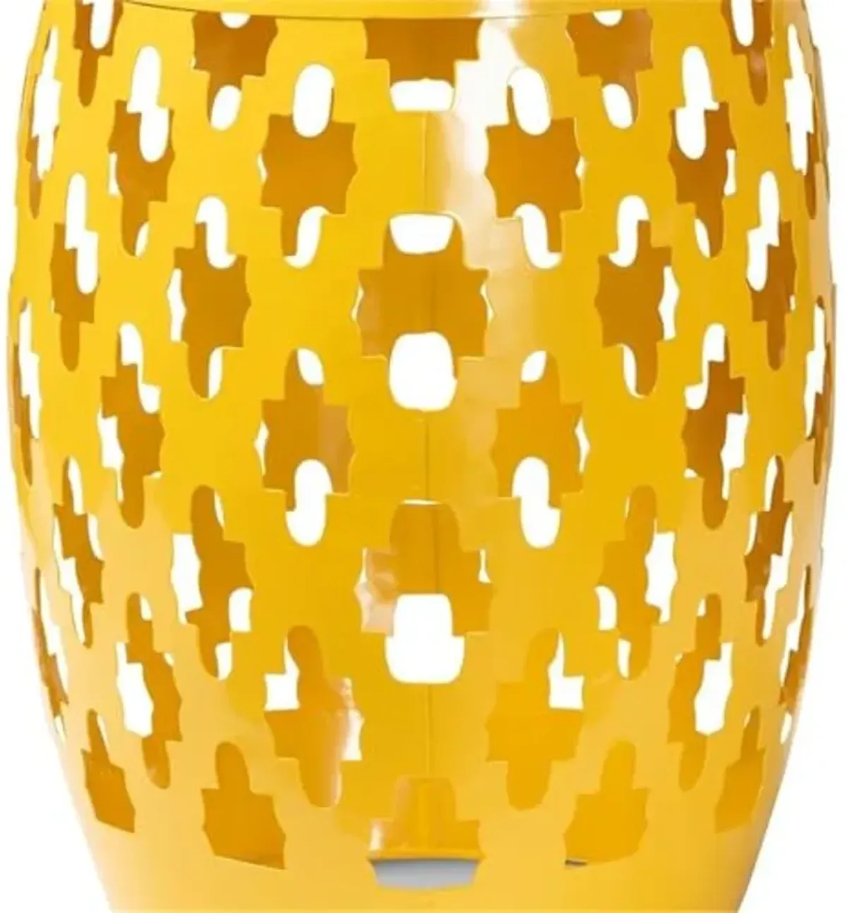 Baxton Studio Branson Modern and Contemporary Yellow Finished Metal Outdoor Side Table