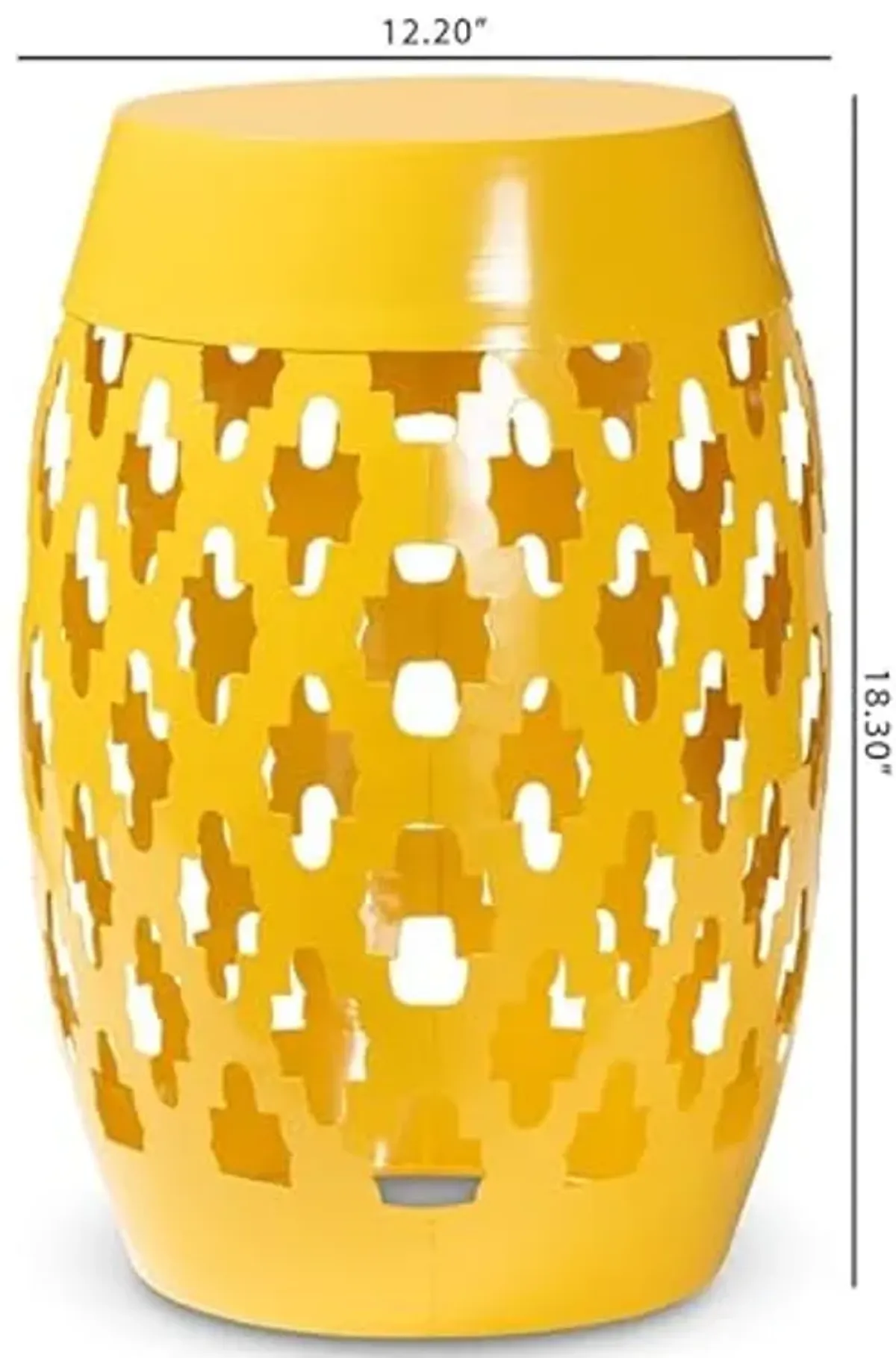 Baxton Studio Branson Modern and Contemporary Yellow Finished Metal Outdoor Side Table