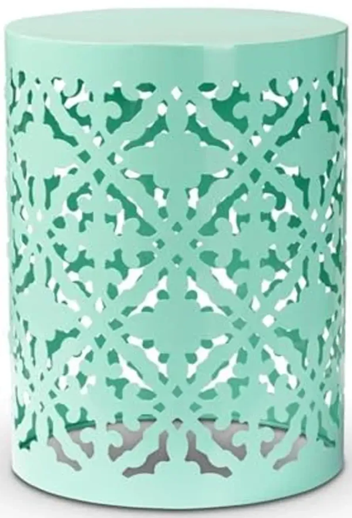 Baxton Studio Jamila Modern and Contemporary Aqua Finished metal Outdoor Side Table