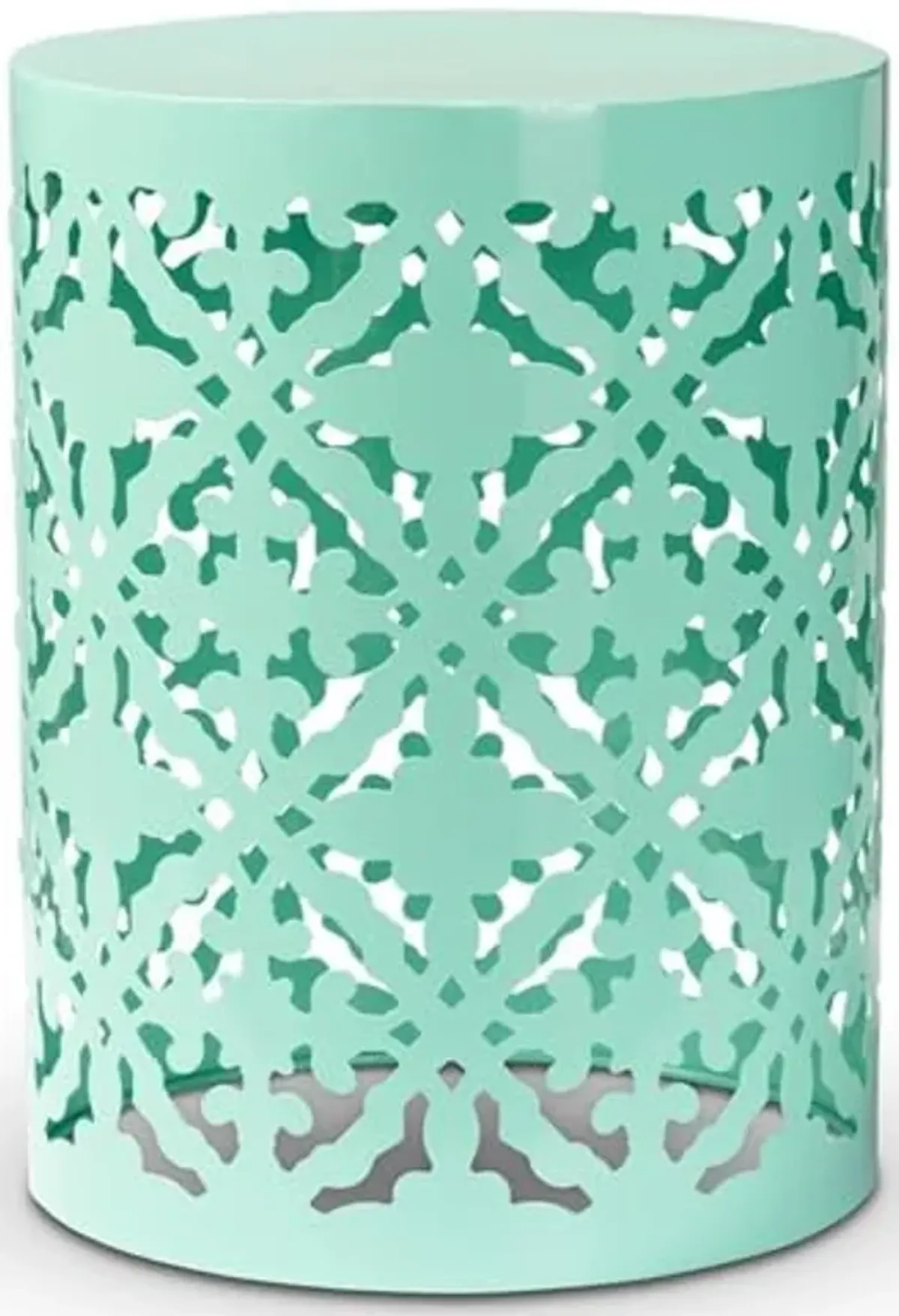 Baxton Studio Jamila Modern and Contemporary Aqua Finished metal Outdoor Side Table