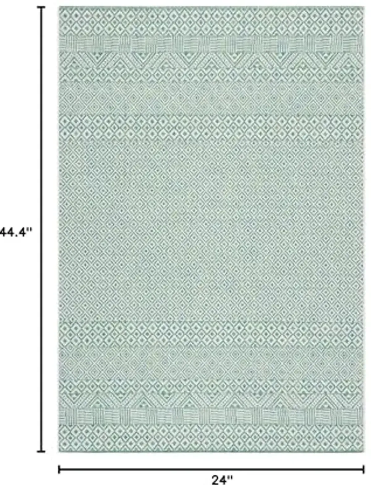 SAFAVIEH Courtyard Collection 2' x 3'7" Ivory/Green CY8235 Indoor/ Outside Waterproof Easy cleansingPatio Backyard Mudroom Accent Mat