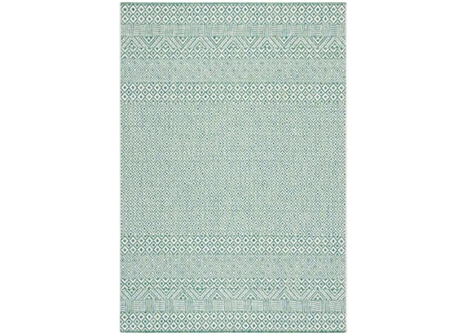 SAFAVIEH Courtyard Collection 2' x 3'7" Ivory/Green CY8235 Indoor/ Outside Waterproof Easy cleansingPatio Backyard Mudroom Accent Mat