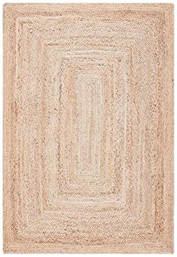 SAFAVIEH Cape Cod Collection 2' x 3' Natural CAP252A Handmade Flatweave Farmhouse Rustic Country Braided Premium Jute Entryway Living Room Foyer Bedroom Kitchen Accent Rug