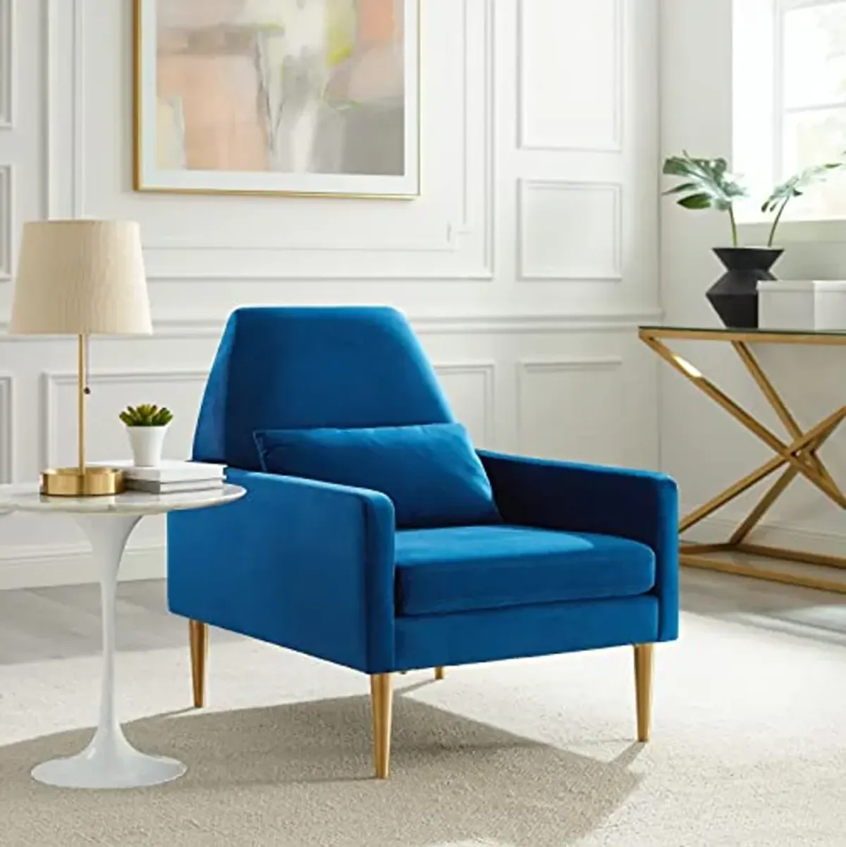 Modway Performance Velvet Navy Armchair