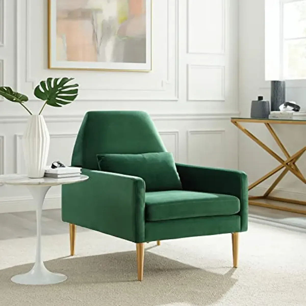 Modway Performance Velvet Emerald Armchair