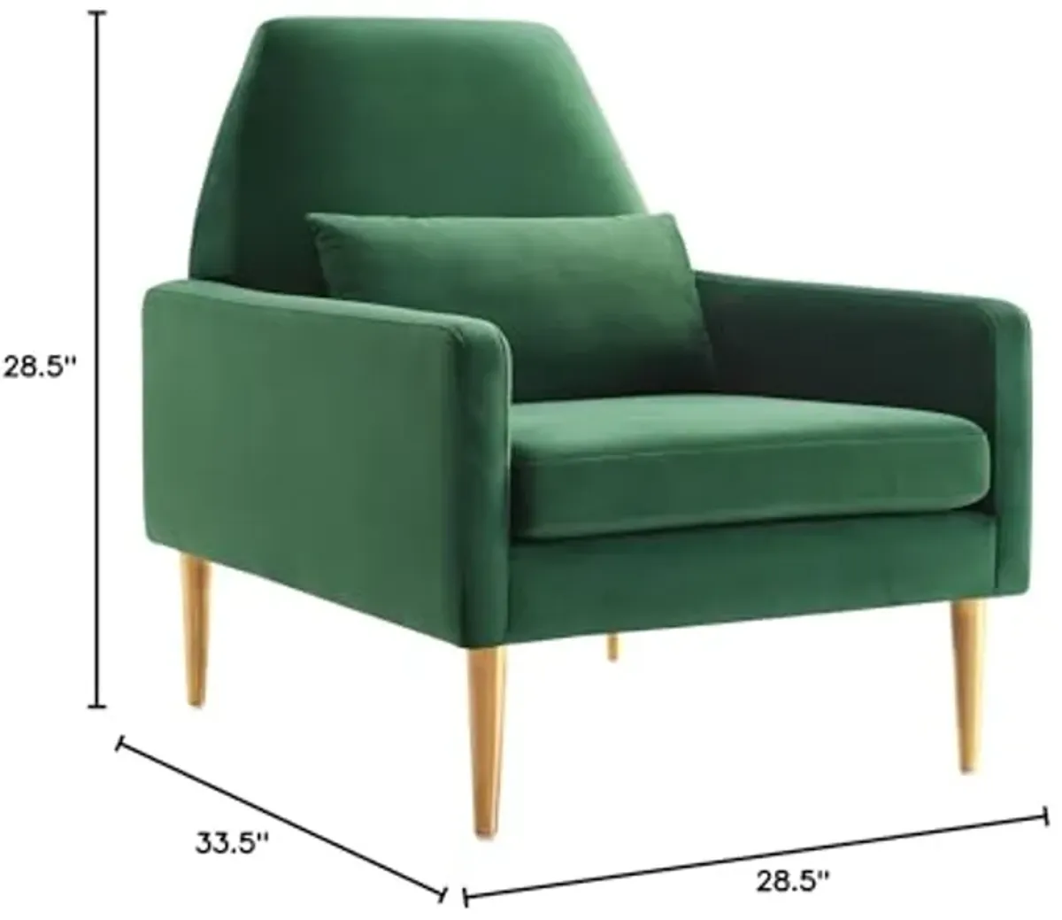 Modway Performance Velvet Emerald Armchair