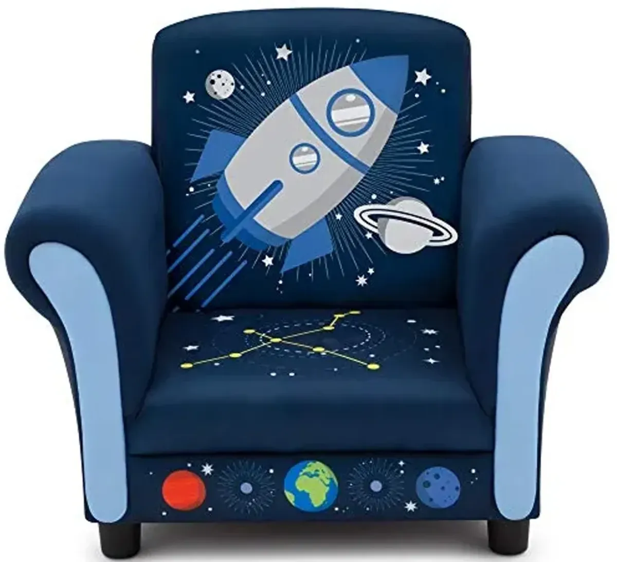 Delta Children Space Adventures Kids Upholstered Chair, Blue