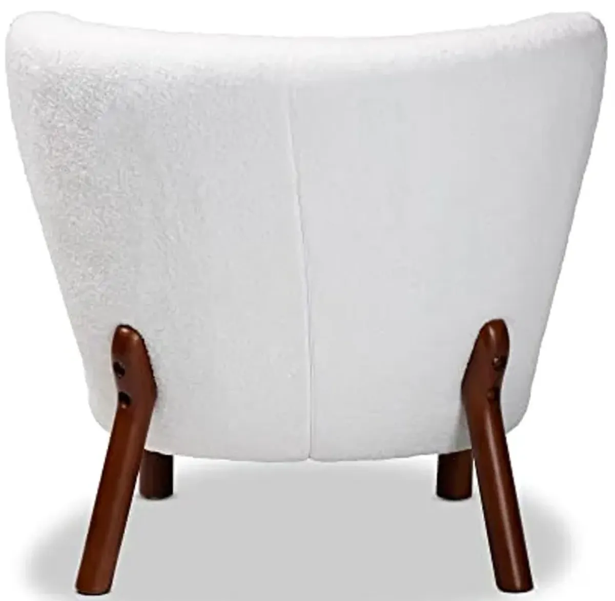 Baxton Studio Cabrera Chairs, White/Walnut Brown