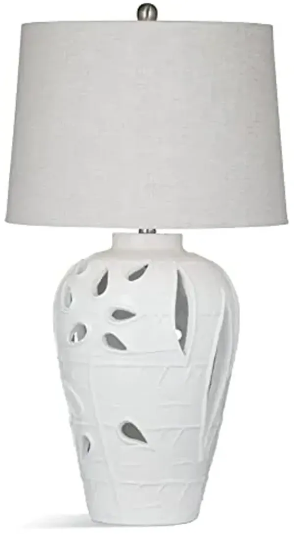 Bassett Mirror Company Amur White Resin Table Lamp