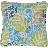 Hanover, Green/Blue Palm Indoor/Outdoor Throw Pillow, Decorative, Set of 1, HANTPPALM-GRB