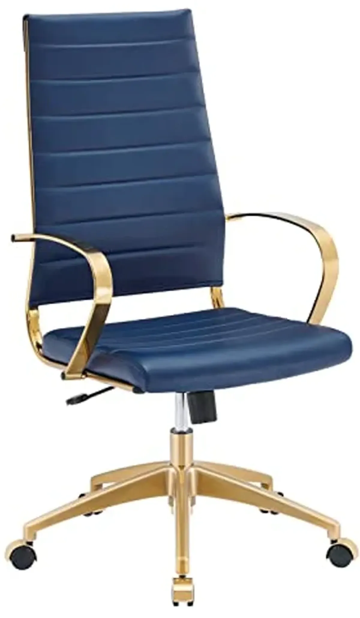 Modway Jive Stainless Steel, High Back Office Chair, Gold Navy