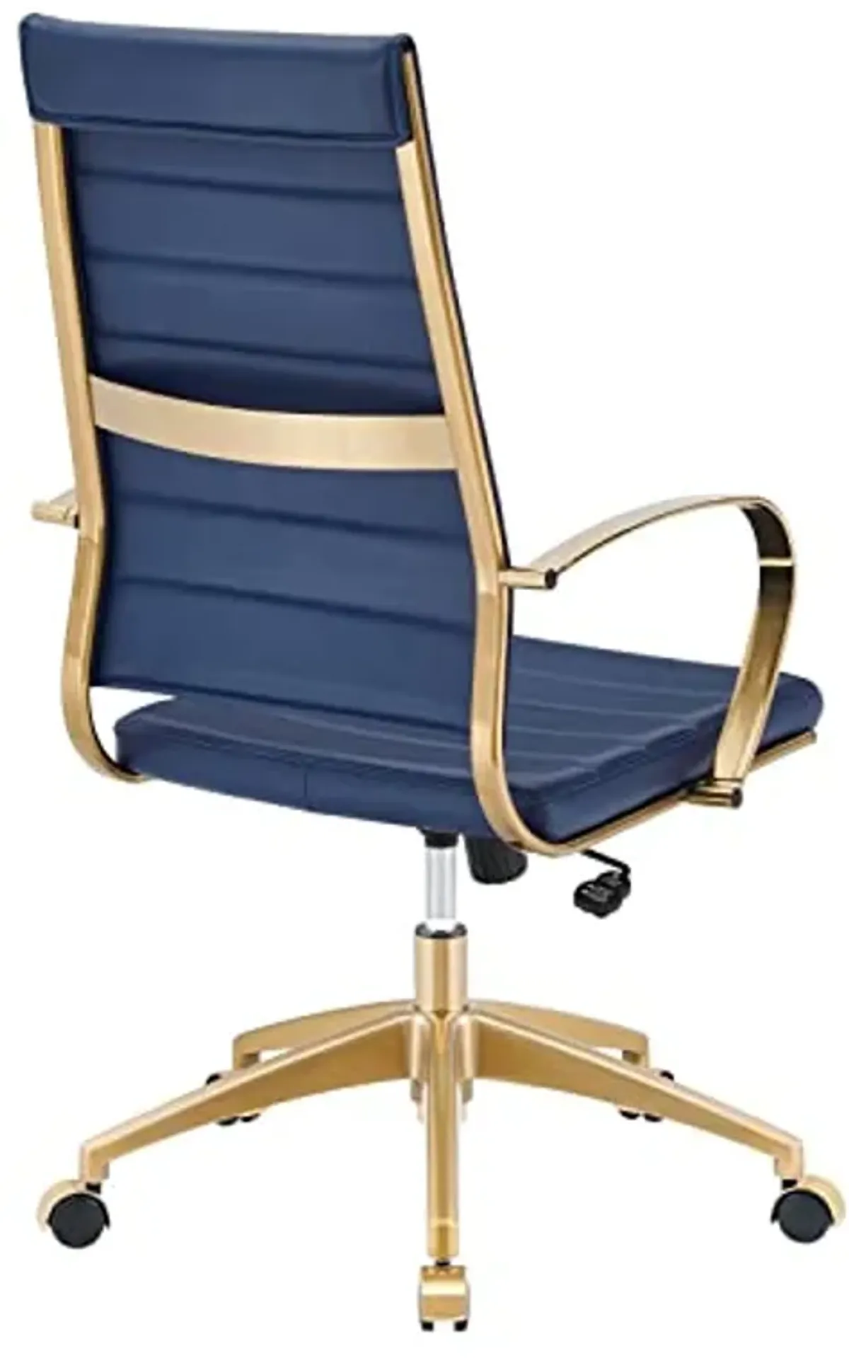 Modway Jive Stainless Steel, High Back Office Chair, Gold Navy