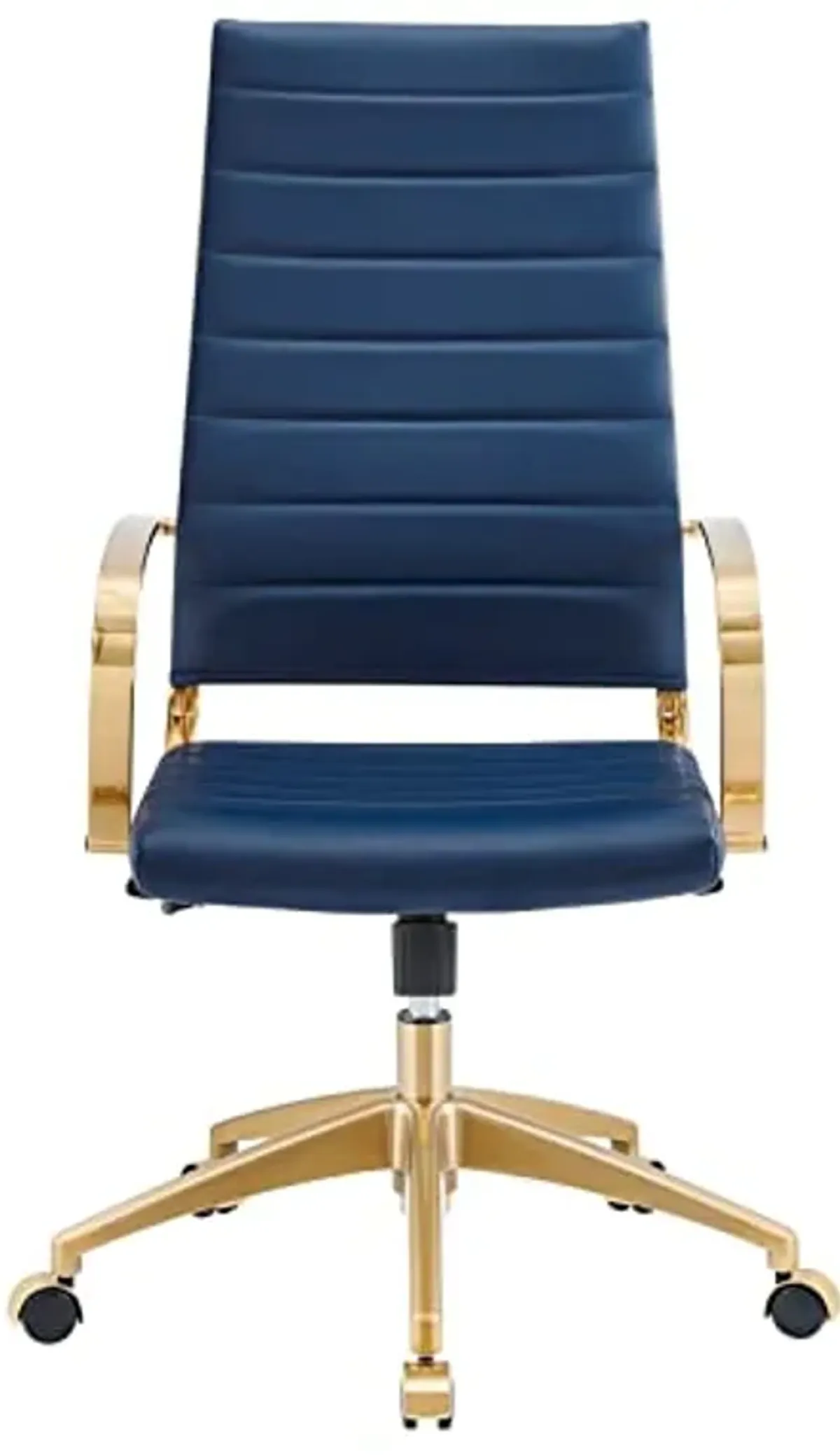 Modway Jive Stainless Steel, High Back Office Chair, Gold Navy