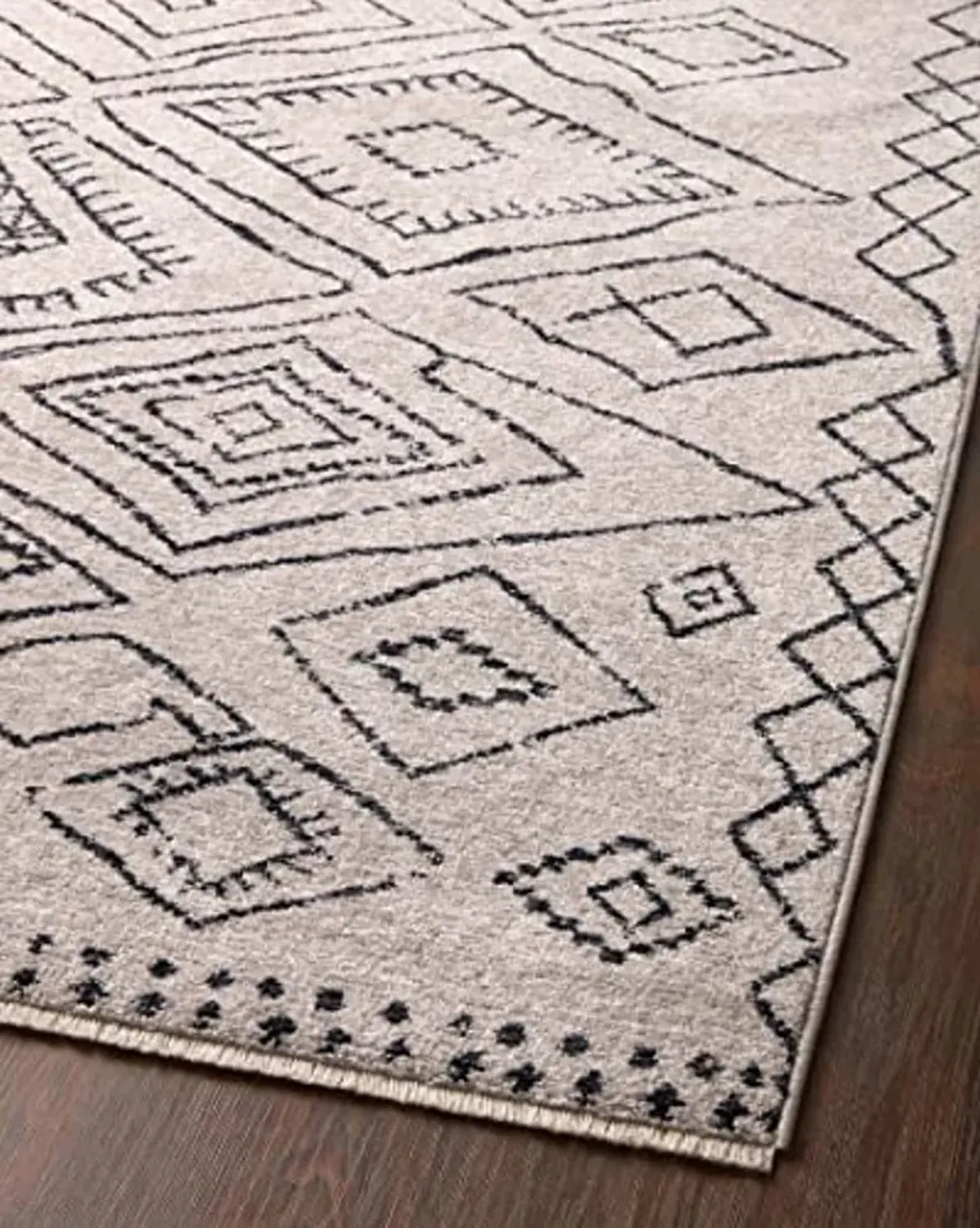 Loloi II Vance Collection VAN-06 Dove/Charcoal 2'-7" x 12'-0" Runner Rug