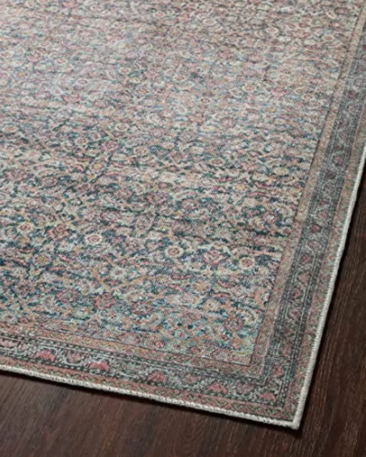 Loloi II Adrian Denim/Multi 2'-6" x 7'-6" Runner Rug