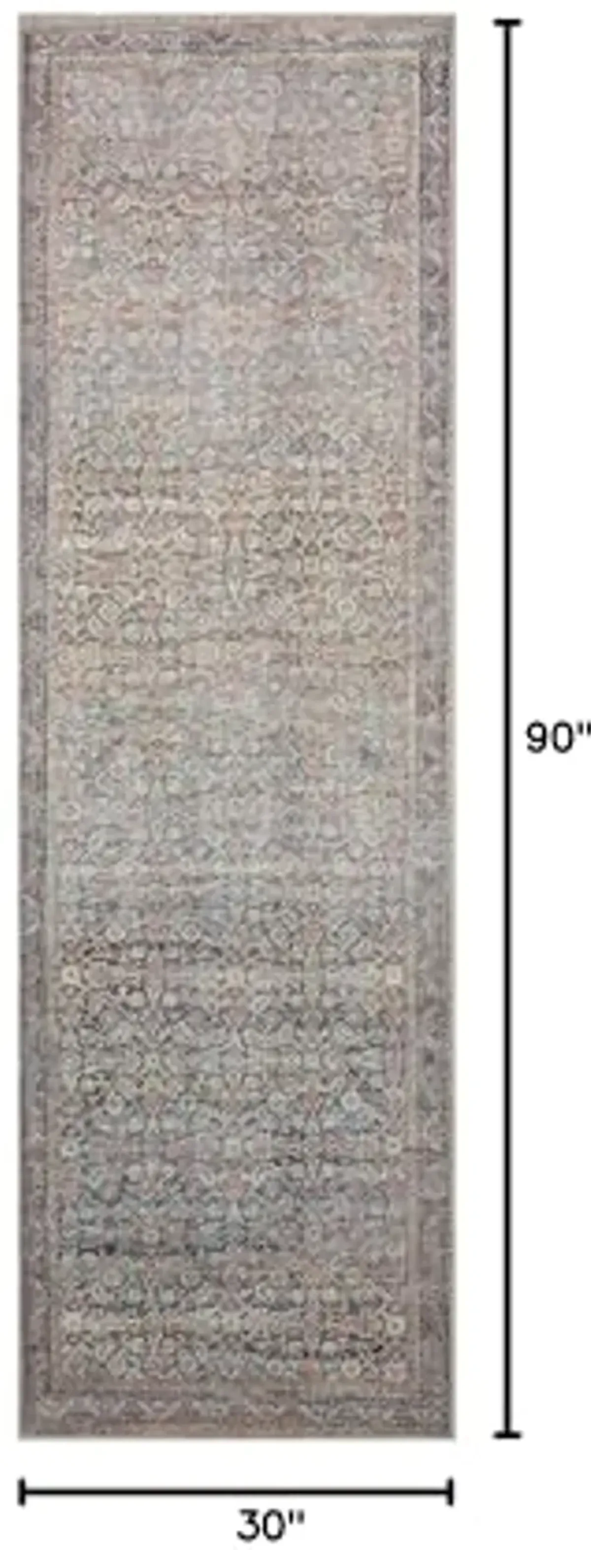 Loloi II Adrian Denim/Multi 2'-6" x 7'-6" Runner Rug