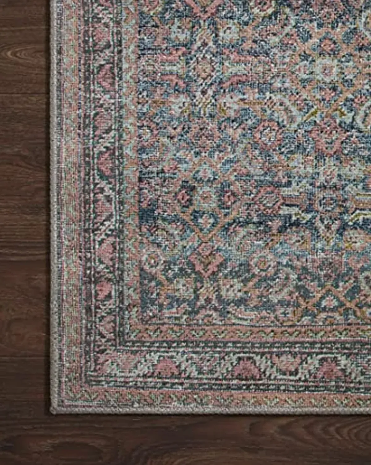 Loloi II Adrian Denim/Multi 2'-6" x 7'-6" Runner Rug