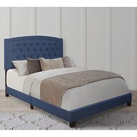 Mattress Firm Linden Upholstered Bed Frame | King Size | Blue Color