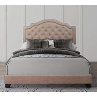 Mattress Firm Harley Upholstered Bed Frame | Queen Size | Beige Color