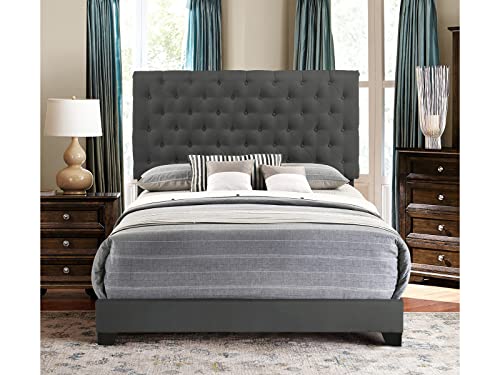 Mattress Firm Kinsley Upholstered Bed Frame | Queen Size | Grey Color