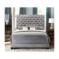 Mattress Firm Kinsley Upholstered Bed Frame | Queen Size | Grey Color