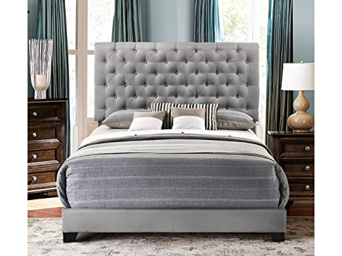 Mattress Firm Kinsley Upholstered Bed Frame | Queen Size | Grey Color