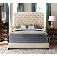 Mattress Firm Kinsley Upholstered Bed Frame | King Size | Beige Color