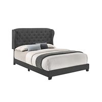 Maxton Upholstered Bed Frame | Queen Size | Grey Color