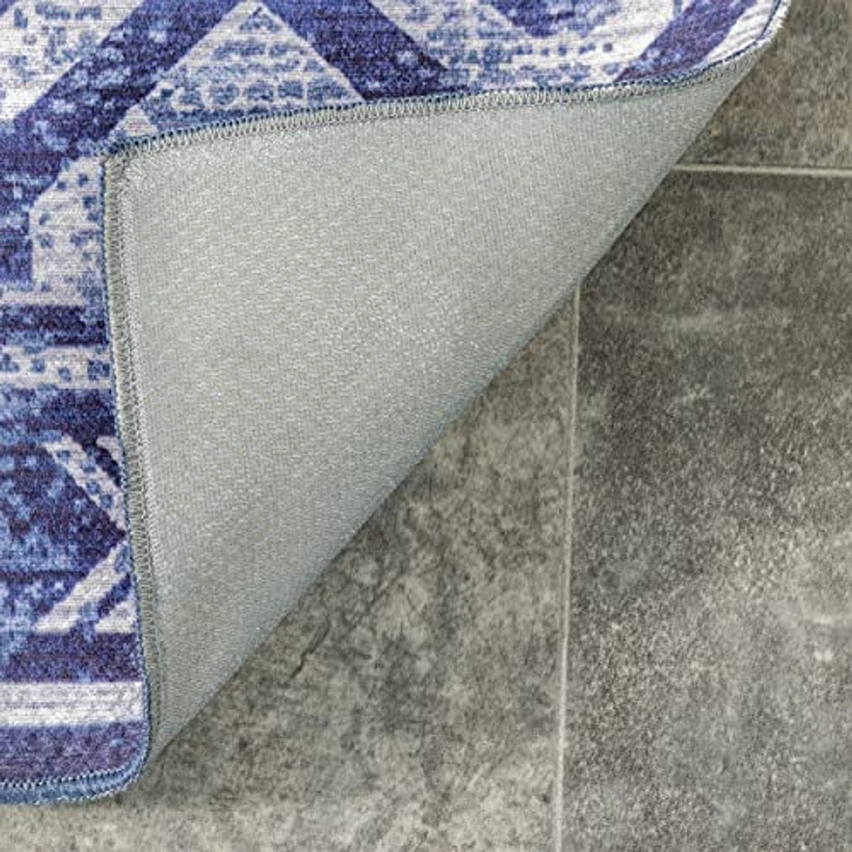 nuLOOM FAE Geometric Machine Washable Indoor/Outdoor Area Rug, 6x9, Blue