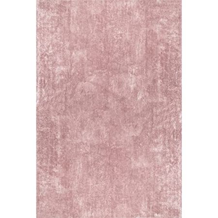 nuLOOM Loni Solid Machine Washable Shag Area Rug, 6' Square, Pink