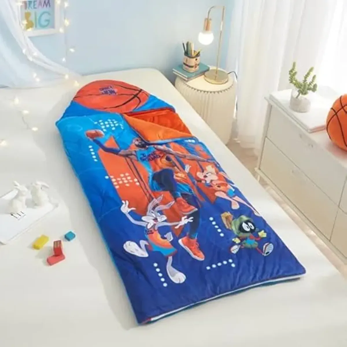 Idea Nuova Space Jam Figural Hooded Sleeping Bag