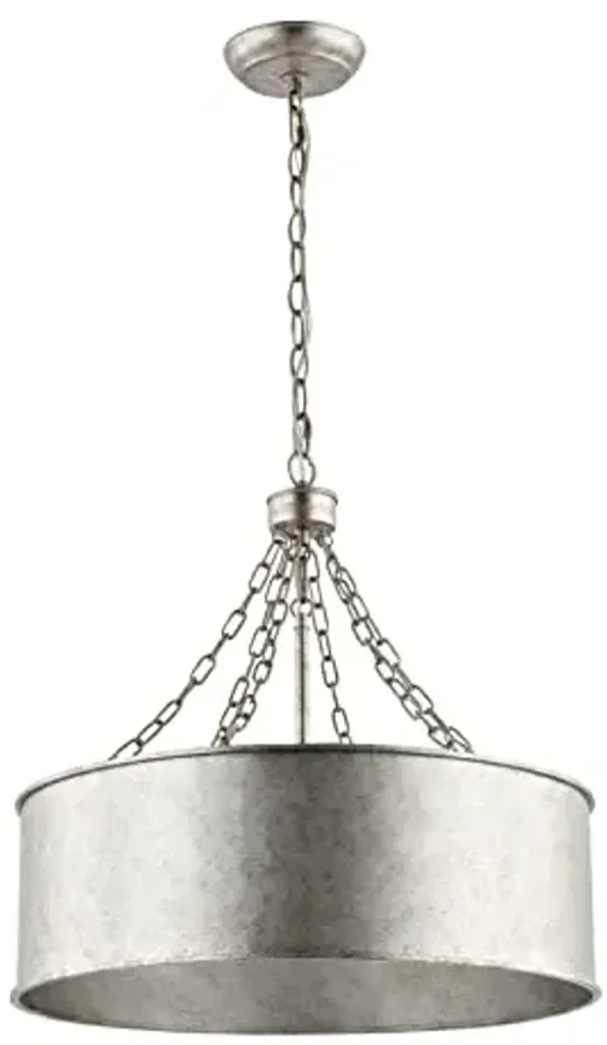 SAFAVIEH Lighting Collection Adison Farmhouse Industrial Antique Silver Chandelier
