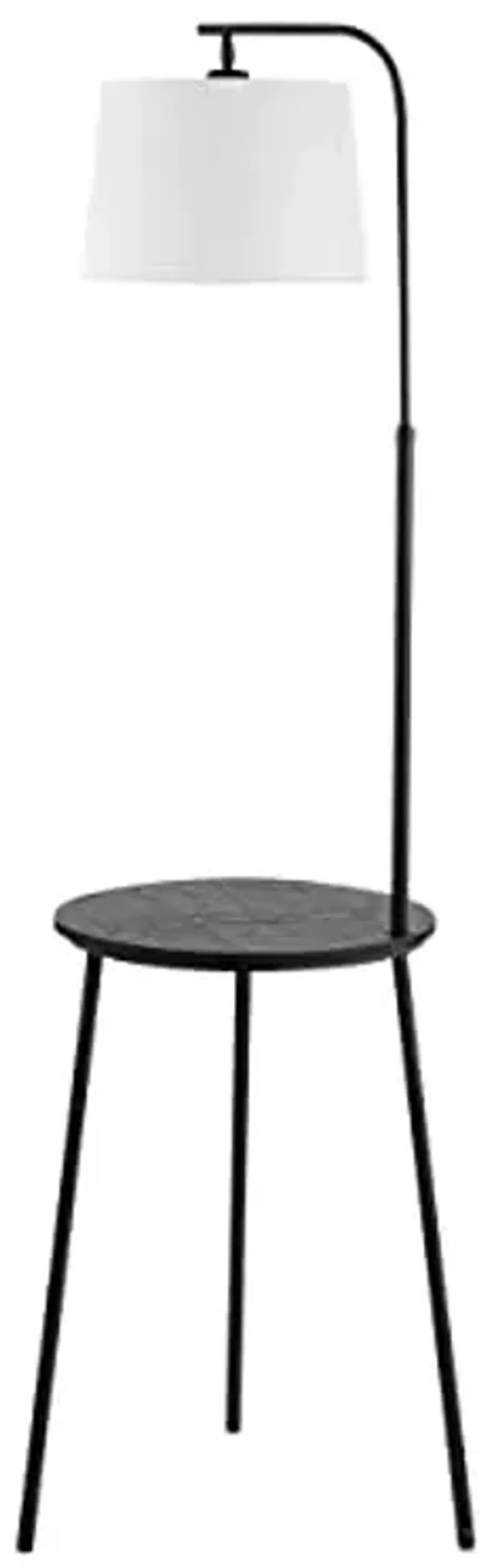 SAFAVIEH Lighting Collection Celyn Modern Contemporary Black 70-inch End Table Floor Lamp (LED Bulb Included)