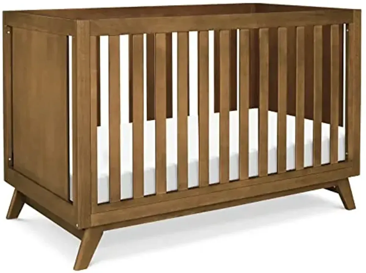 Davinci Otto 3-in-1 Convertible Baby Crib with Toddler Bed & Daybed Conversion, Durable & Easy to Assemble - GREENGUARD Gold Certified with 4 Adjustable Mattress Heights - Walnut