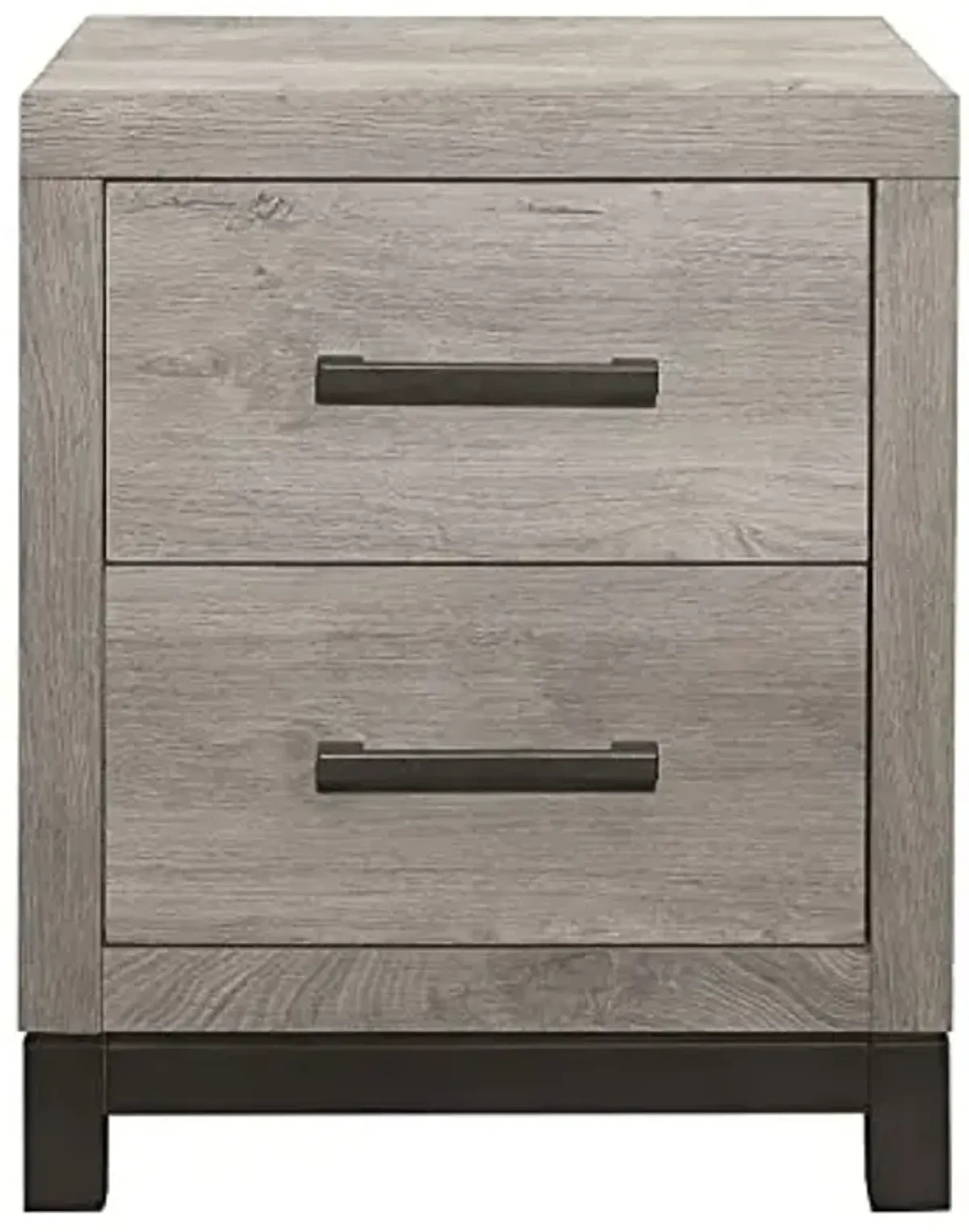 Lexicon Azalea Nightstand, Light Gray/Gunmetal