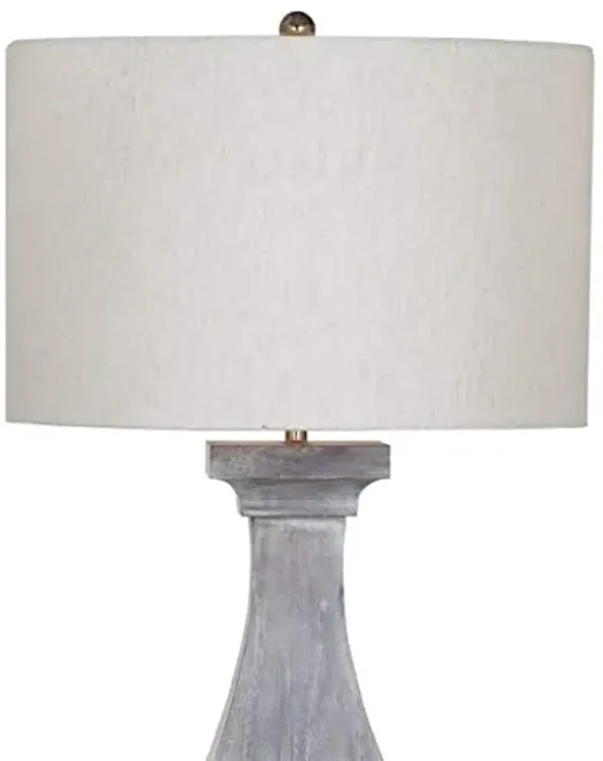 Bassett Mirror Company Derek Table Lamp in Gray Wood