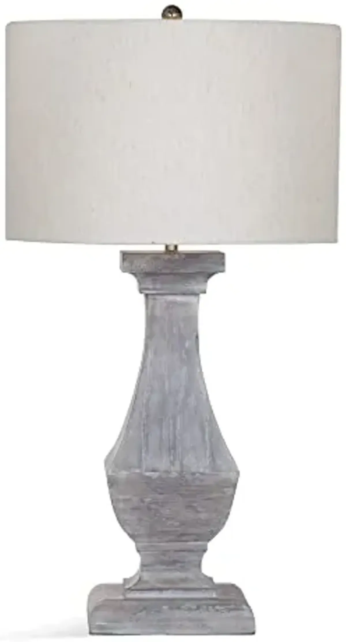 Bassett Mirror Company Derek Table Lamp in Gray Wood