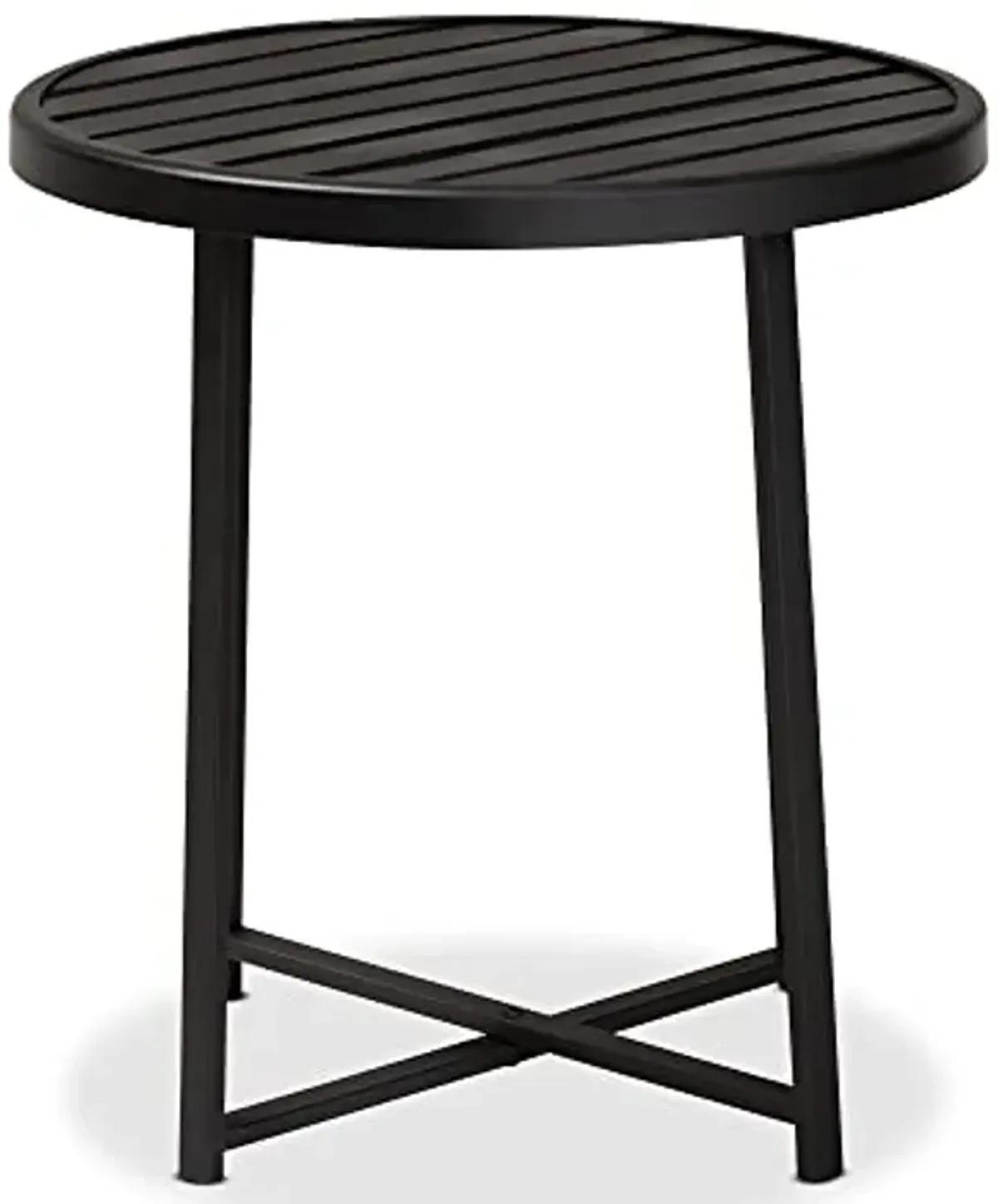 Baxton Studio Sadiya Outdoor Side Tables, Black