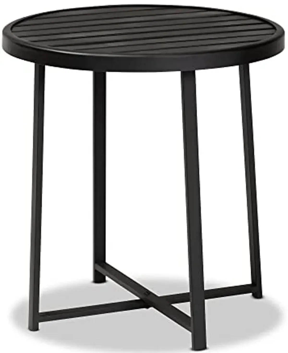 Baxton Studio Sadiya Outdoor Side Tables, Black