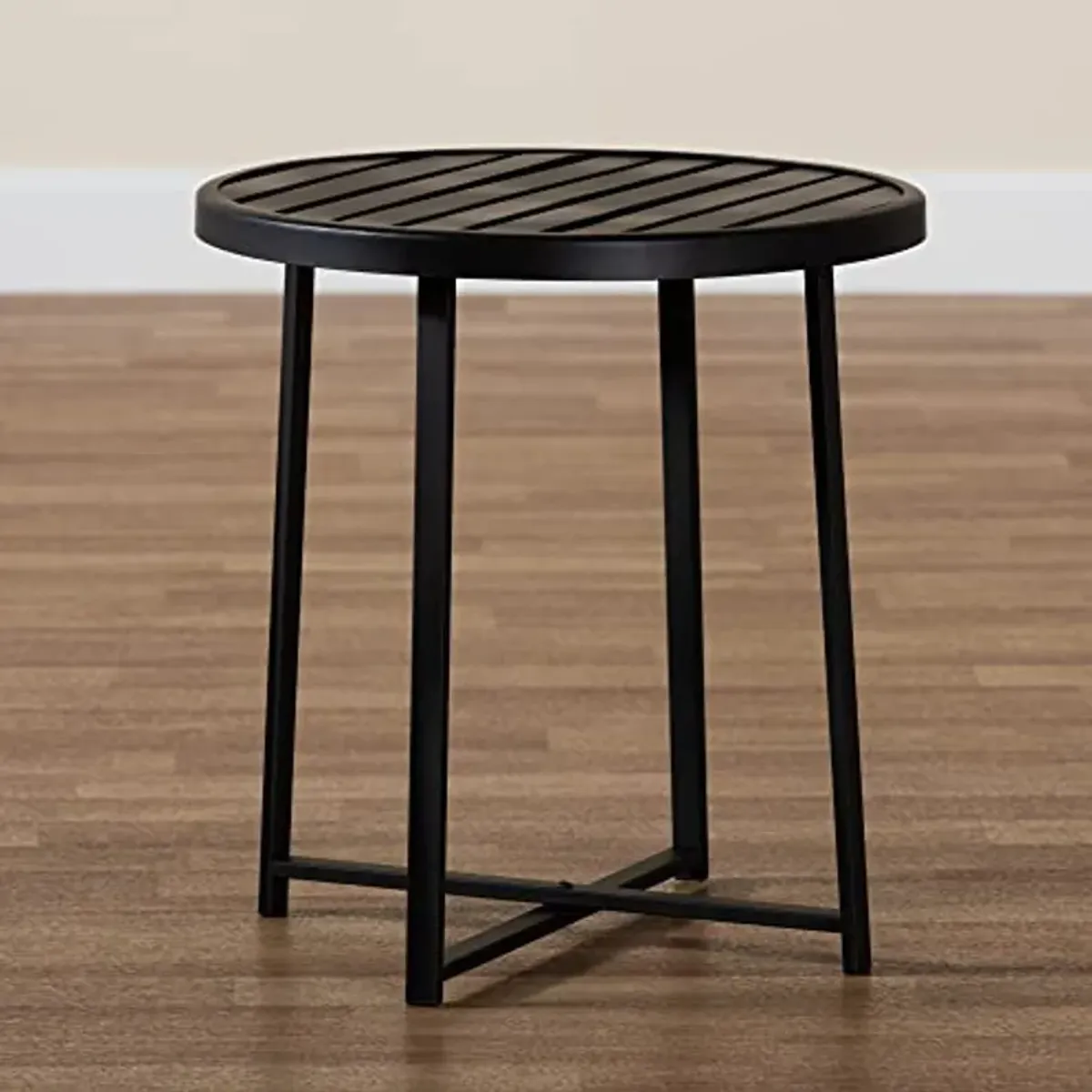 Baxton Studio Sadiya Outdoor Side Tables, Black