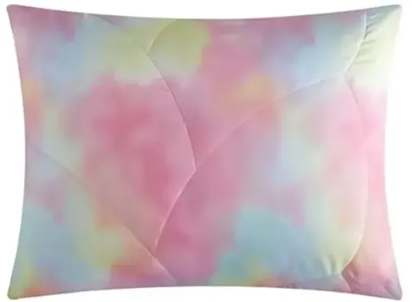 Heritage Kids Super Puffy Ombre Comforter Set, Pink Rainbow, Twin