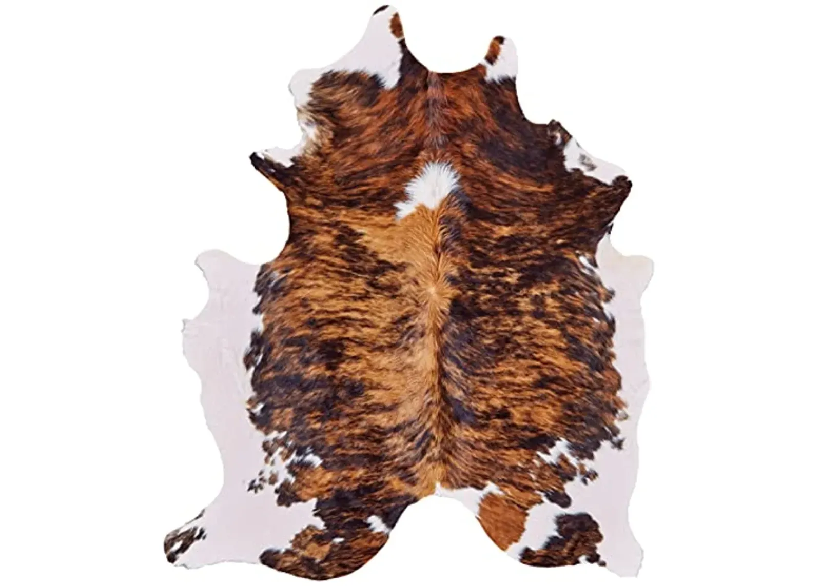 Feizy Rugs - Bartlett Premium On-Hair Cowhide, Black/Tan with White, Large, Shaped