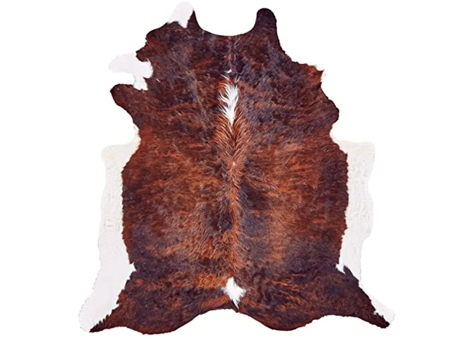 Feizy Rugs - Bartlett Premium On-Hair Cowhide, Brindle Dark Brown, Small