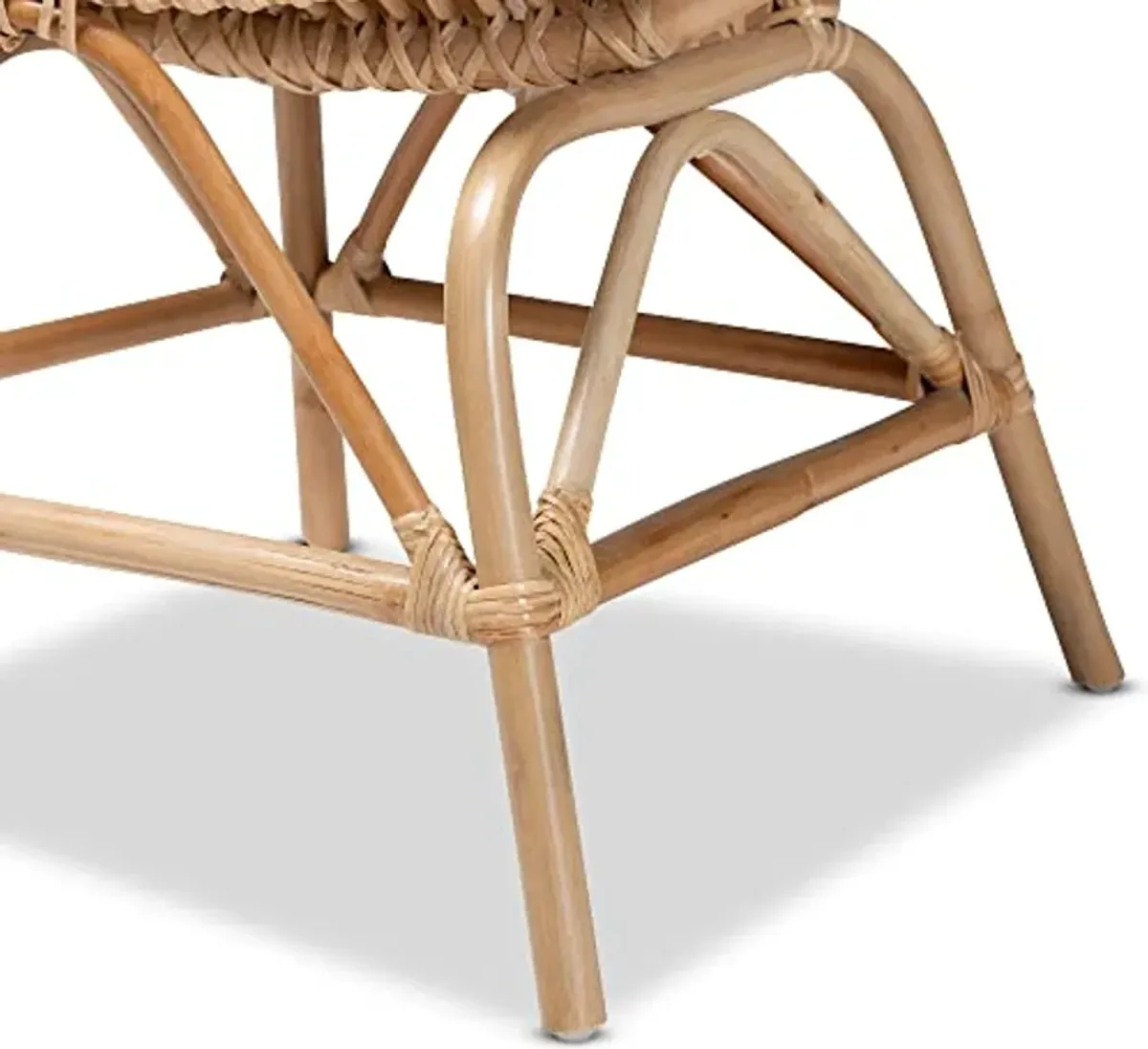 Baxton Studio Jayden Natural Rattan Armchair