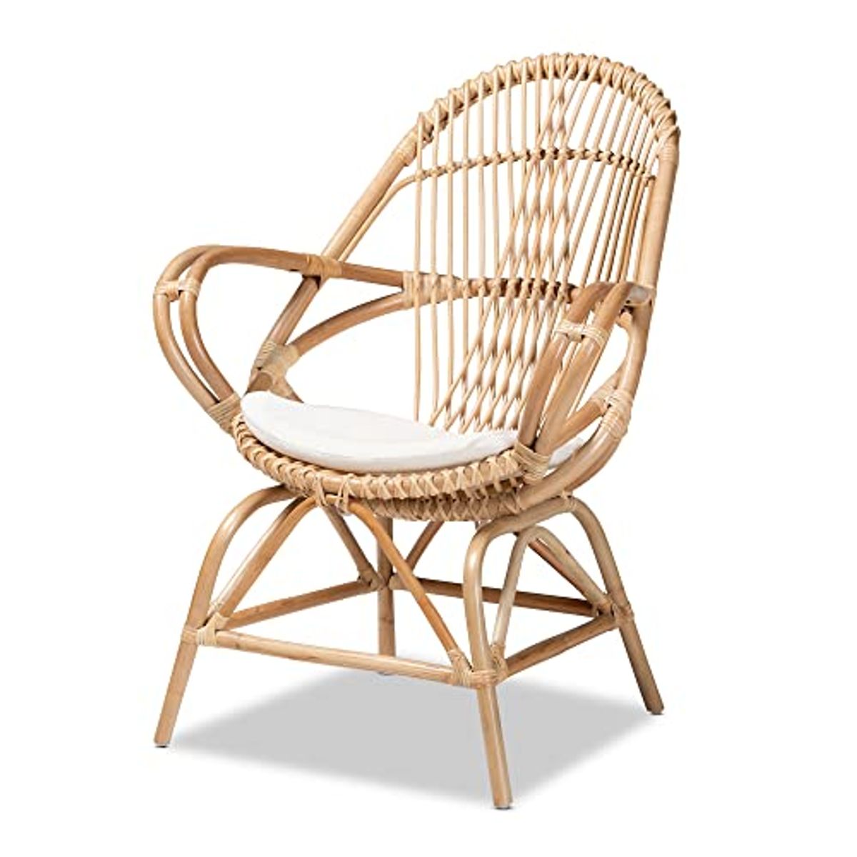 Baxton Studio Jayden Natural Rattan Armchair