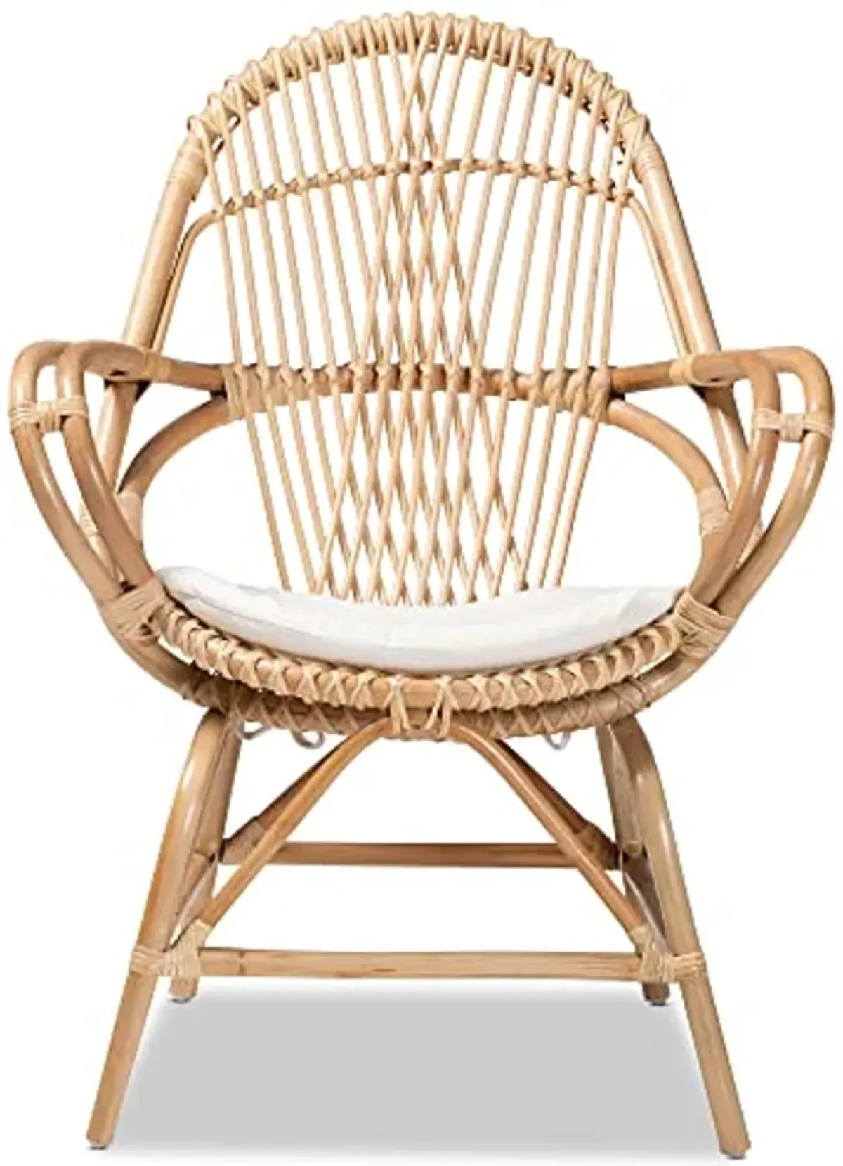 Baxton Studio Jayden Natural Rattan Armchair