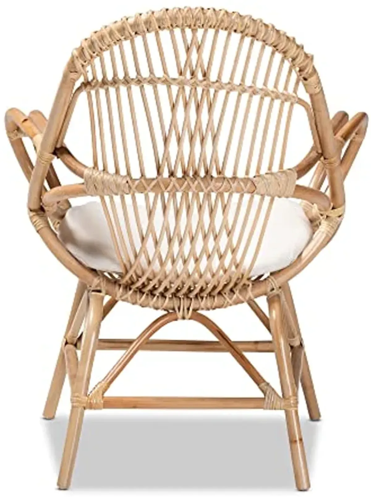 Baxton Studio Jayden Natural Rattan Armchair